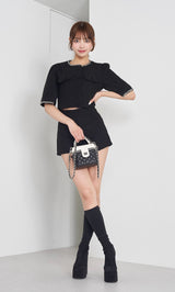 モデル:163cm(着用サイズ:S 着用カラー:BLK)