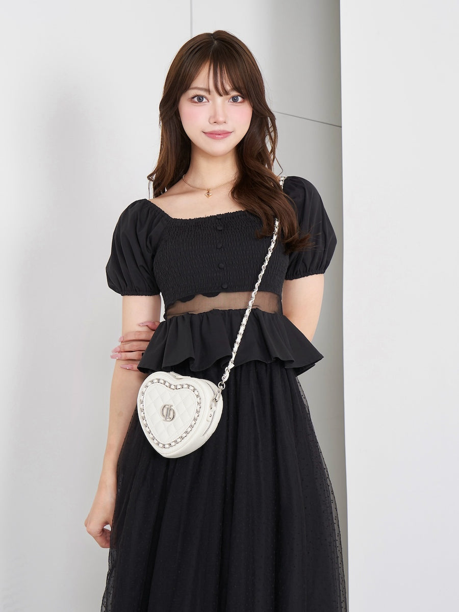 モデル:163cm(着用サイズ:FREE 着用カラー:BLK)