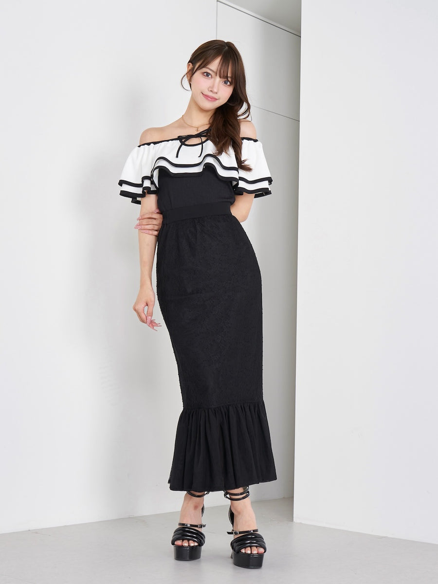 モデル:163cm(着用サイズ:FREE 着用カラー:BLK)