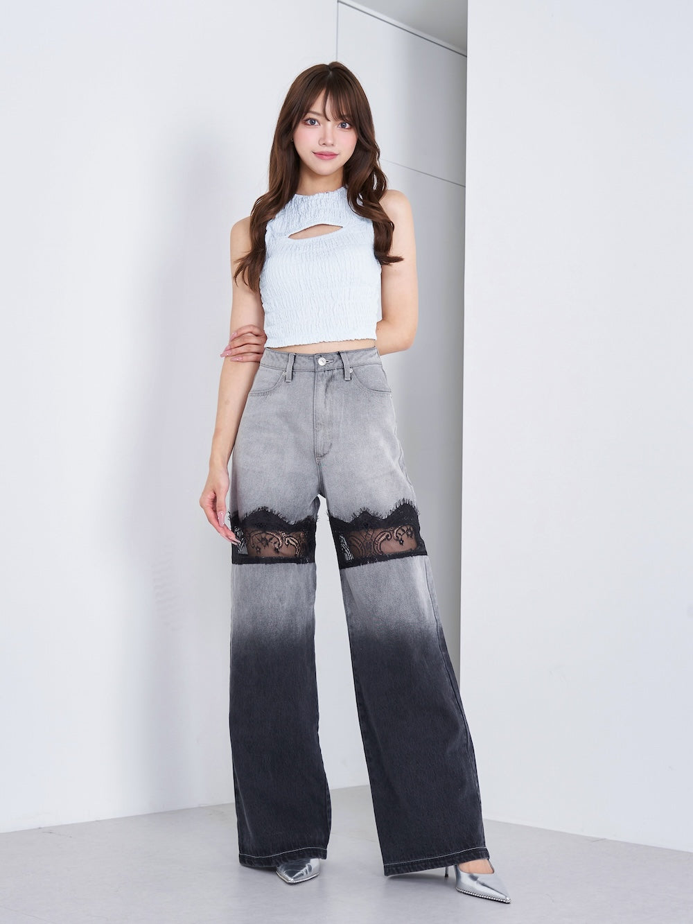 モデル:163cm(着用サイズ:S 着用カラー:BLK)