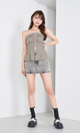 モデル:163cm(着用サイズ:FREE 着用カラー:GRY)