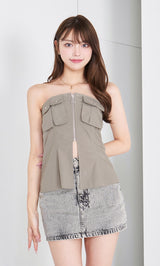 モデル:163cm(着用サイズ:FREE 着用カラー:GRY)