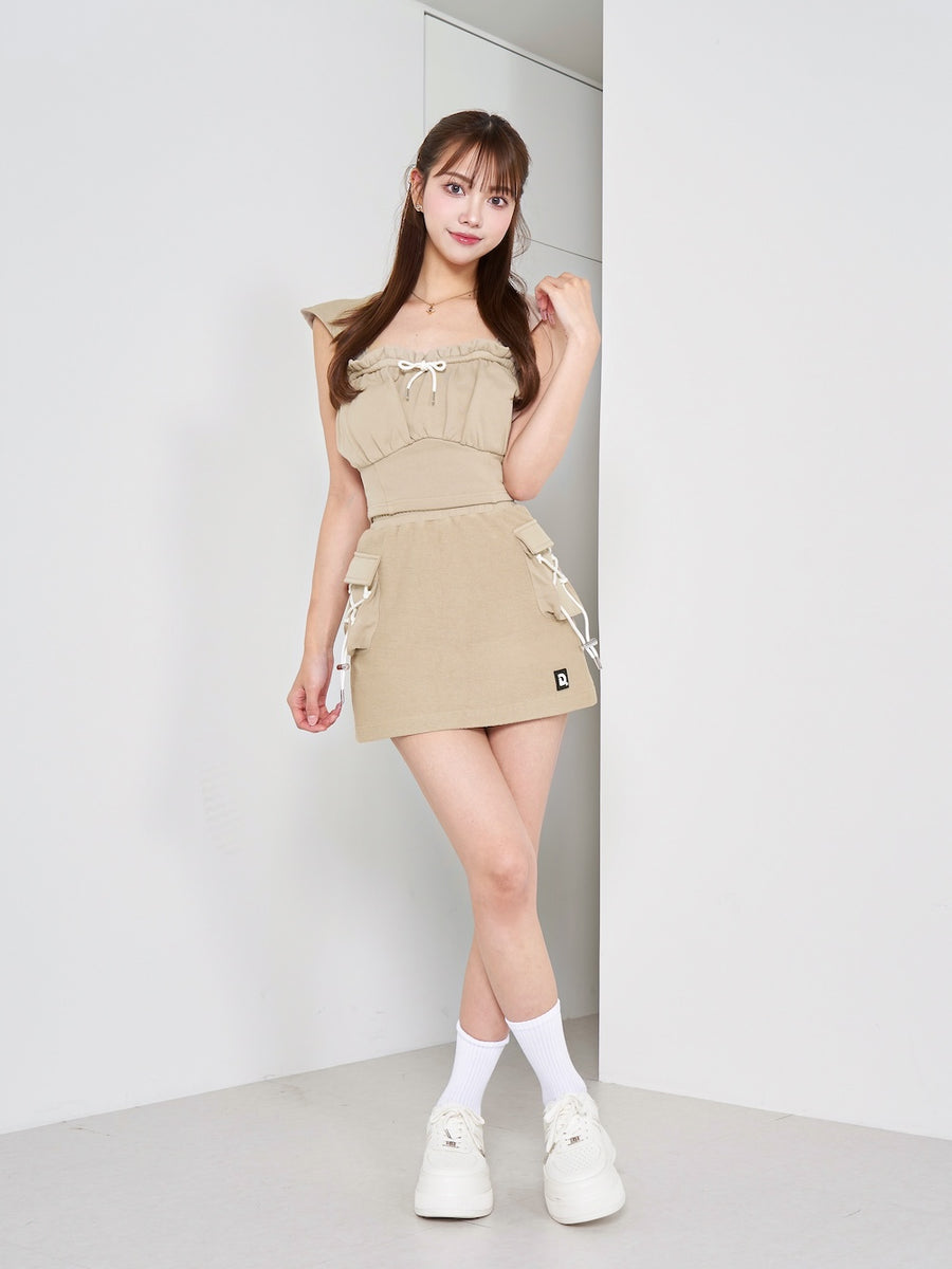 モデル:163cm(着用サイズ:FREE 着用カラー:BEG)