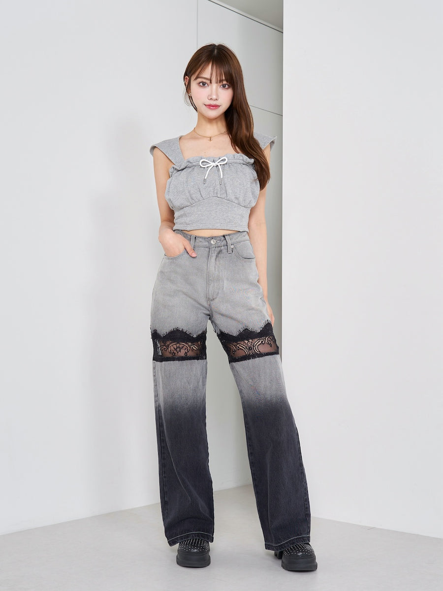 モデル:163cm(着用サイズ:FREE 着用カラー:GRY)