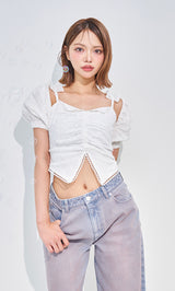 モデル:163cm(着用サイズ:FREE 着用カラー:WHT)