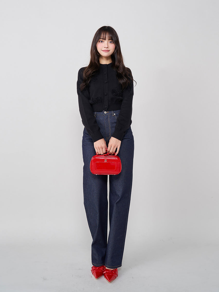 モデル:163cm(着用サイズ:FREE 着用カラー:BLK)