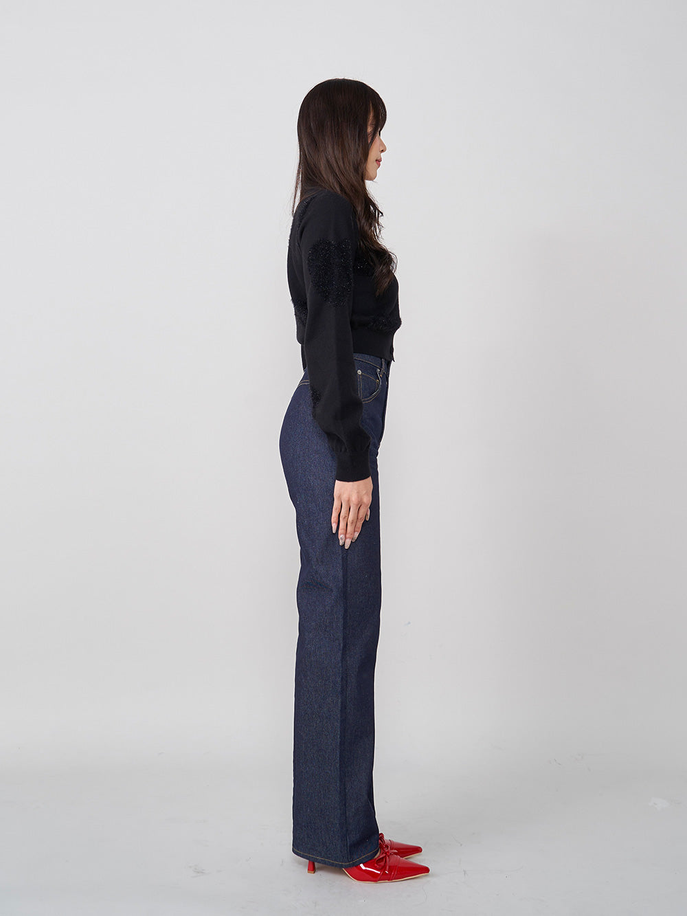 モデル:163cm(着用サイズ:FREE 着用カラー:BLK)