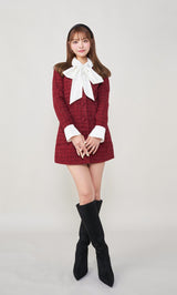 モデル:163cm(着用サイズ:FREE 着用カラー:RED)