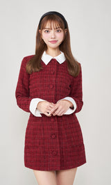 モデル:163cm(着用サイズ:FREE 着用カラー:RED)