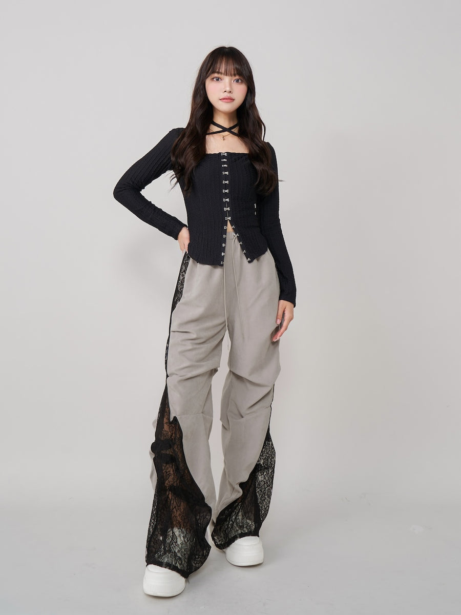 モデル:163cm(着用サイズ:FREE 着用カラー:GRY)