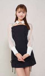 モデル:163cm(着用サイズ:FREE 着用カラー:BLK)