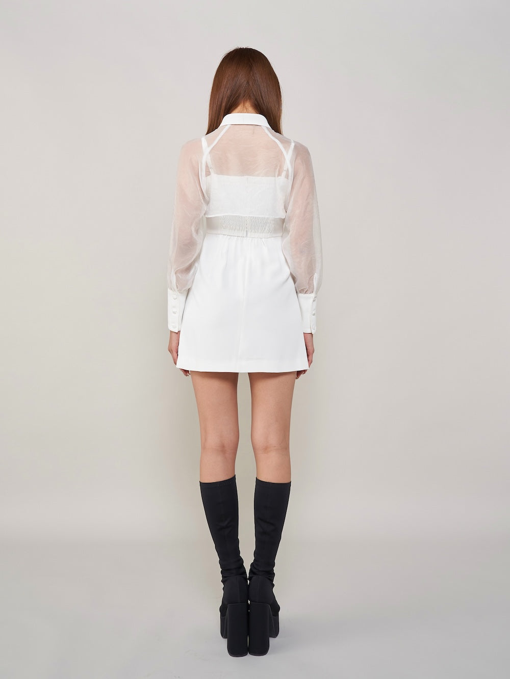 モデル:163cm(着用サイズ:FREE 着用カラー:WHT)