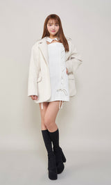 モデル:163cm(着用サイズ:FREE 着用カラー:WHT)