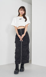 モデル:163cm(着用サイズ:FREE 着用カラー:BLK)