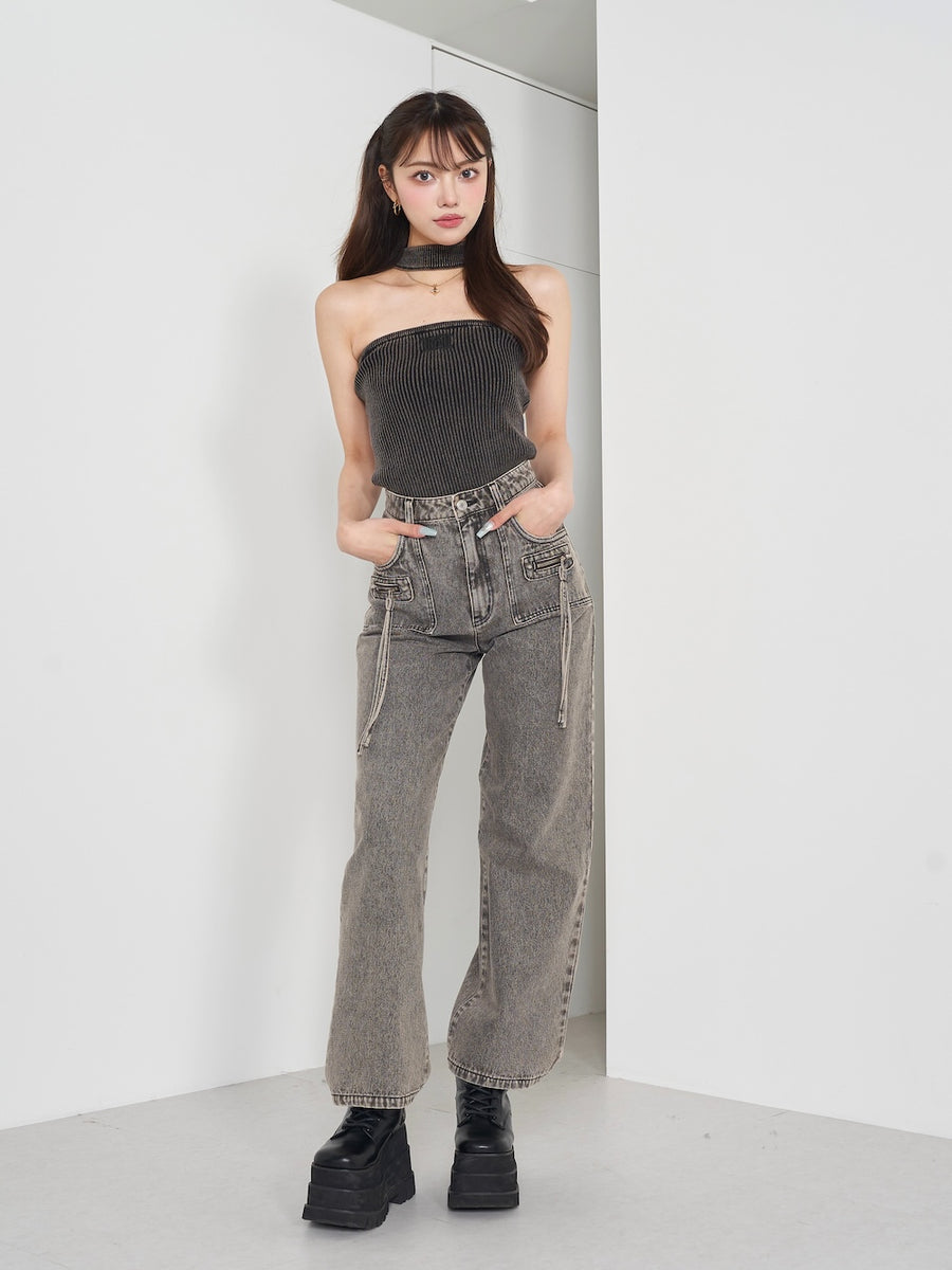 モデル:163cm(着用サイズ:FREE 着用カラー:BLK)
