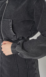 モデル:163cm(着用サイズ:FREE 着用カラー:BLK)