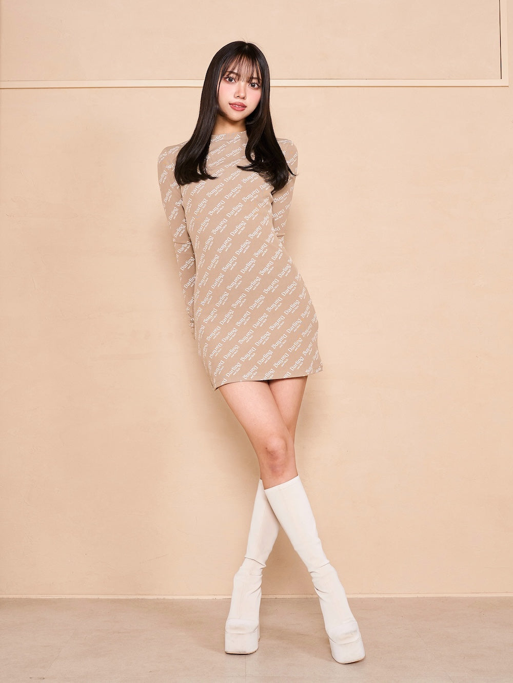 モデル:163cm(着用サイズ:FREE 着用カラー:BEG)
