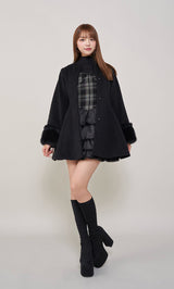 モデル:163cm(着用サイズ:FREE 着用カラー:BLK)