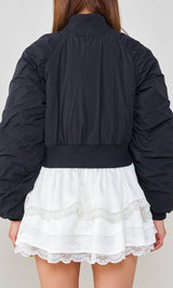 モデル:163cm(着用サイズ:FREE 着用カラー:BLK)