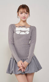 モデル:163cm(着用サイズ:FREE 着用カラー:GRY)