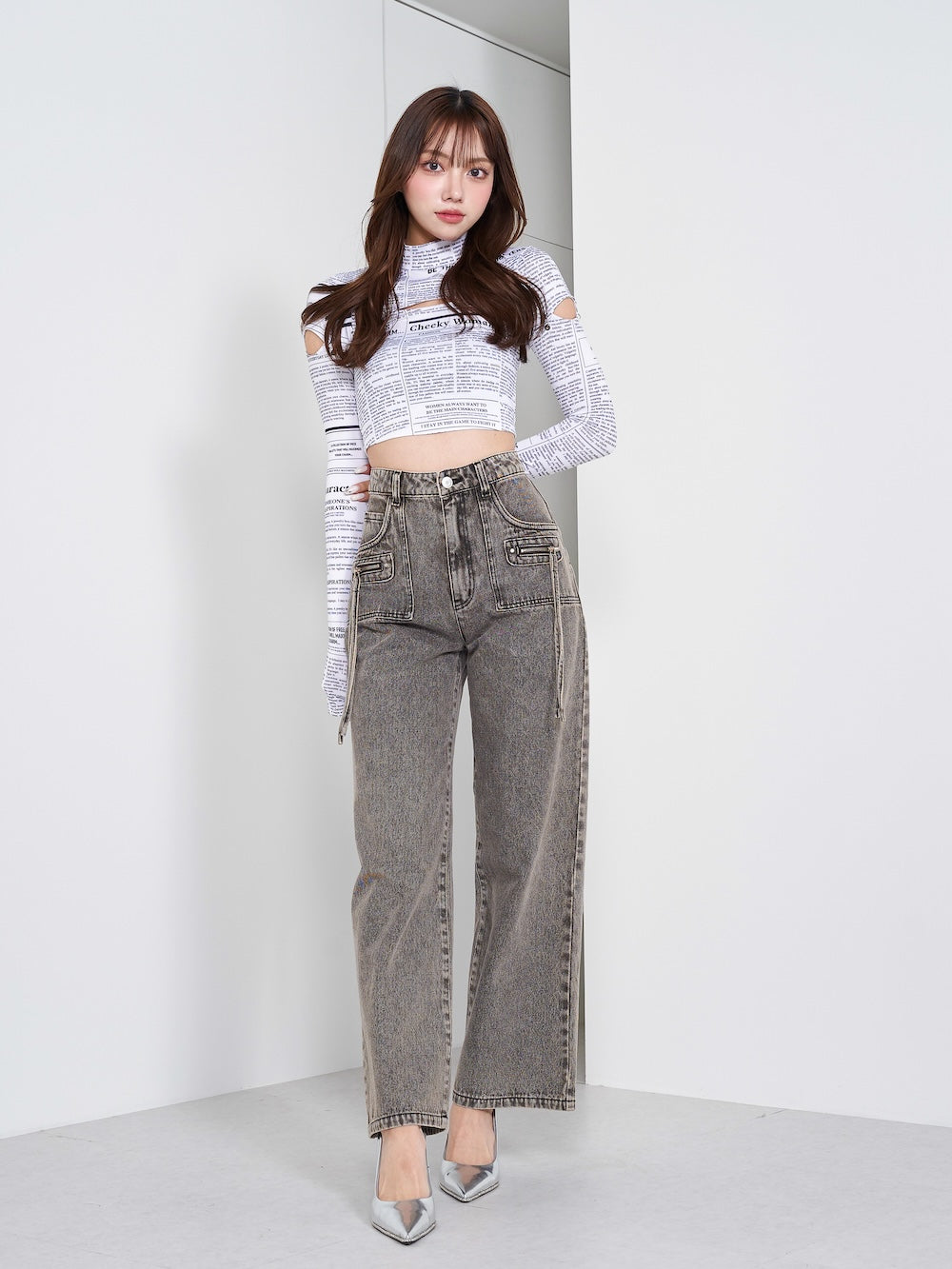 モデル:163cm(着用サイズ:FREE 着用カラー:IVO)