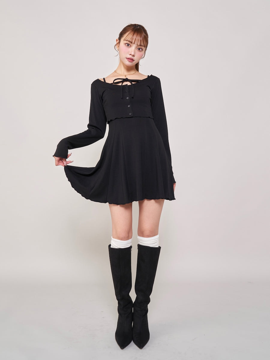 モデル:163cm(着用サイズ:FREE 着用カラー:BLK)