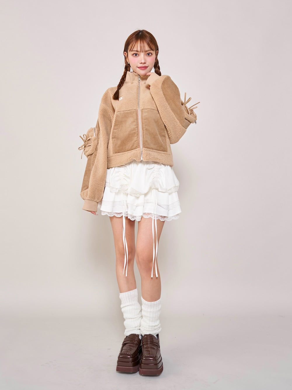 モデル:163cm(着用サイズ:FREE 着用カラー:BEG)