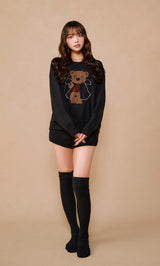 モデル:163cm(着用サイズ:FREE 着用カラー:BLK)
