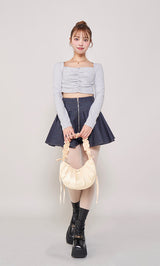 モデル:163cm(着用サイズ:FREE 着用カラー:GRY)