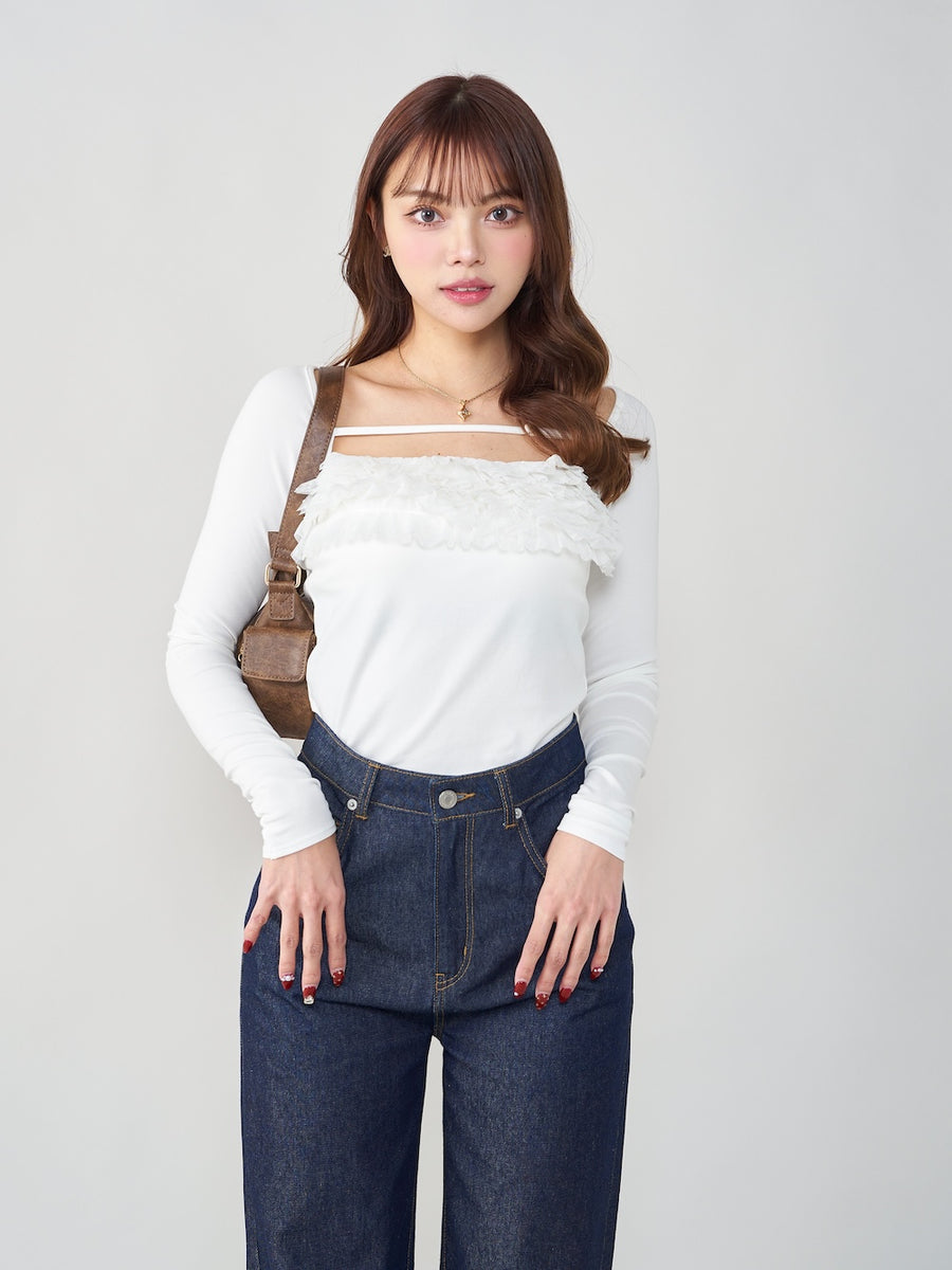 モデル:163cm(着用サイズ:FREE 着用カラー:WHT)