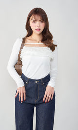 モデル:163cm(着用サイズ:FREE 着用カラー:WHT)