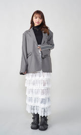 モデル:163cm(着用サイズ:FREE 着用カラー:GRY)