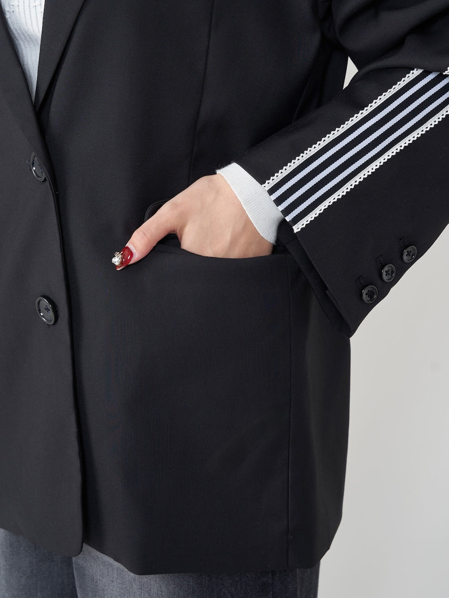 モデル:163cm(着用サイズ:FREE 着用カラー:BLK)