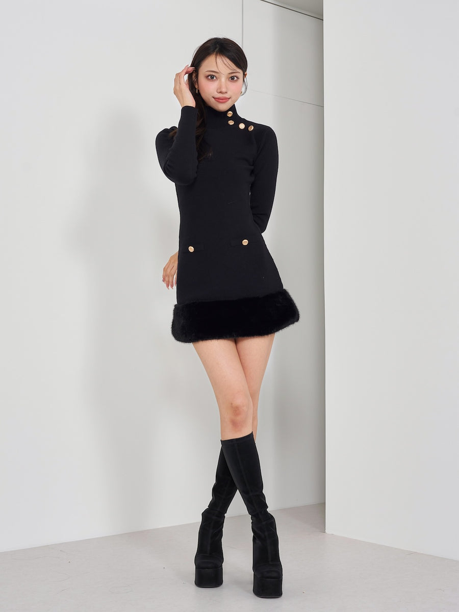 モデル:163cm(着用サイズ:FREE 着用カラー:BLK)