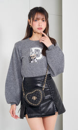 モデル:163cm(着用サイズ:FREE 着用カラー:GRY)
