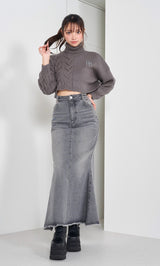 モデル:163cm(着用サイズ:FREE 着用カラー:GRY)