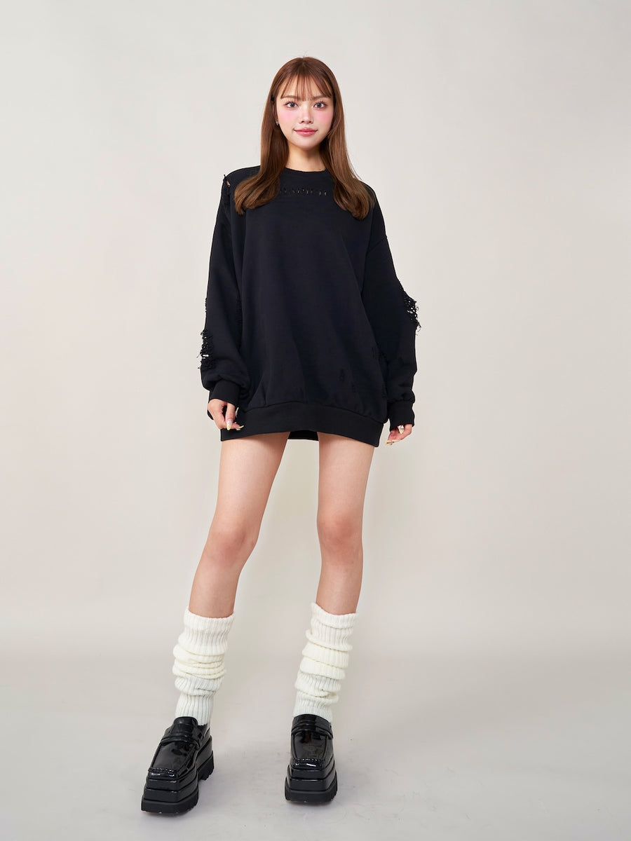 モデル:163cm(着用サイズ:FREE 着用カラー:BLK)