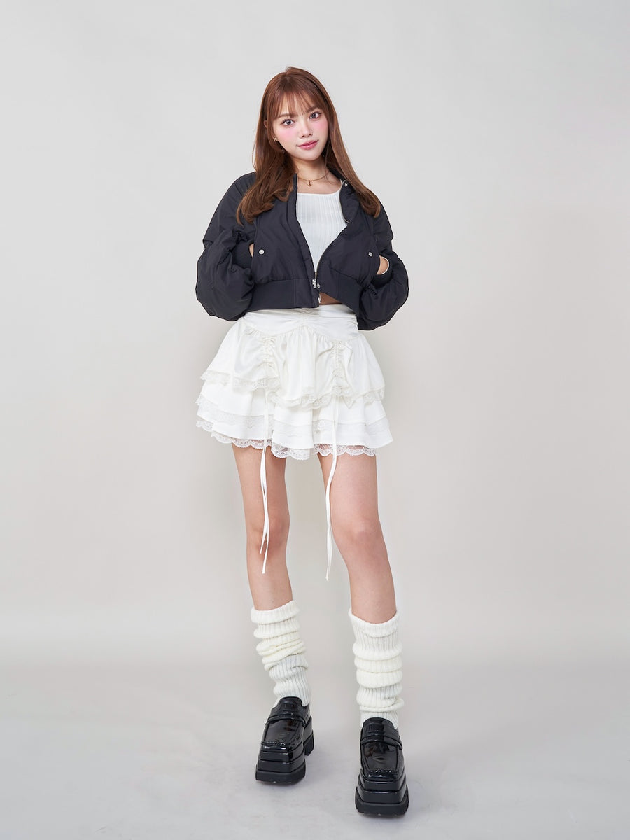 モデル:163cm(着用サイズ:FREE 着用カラー:BLK)