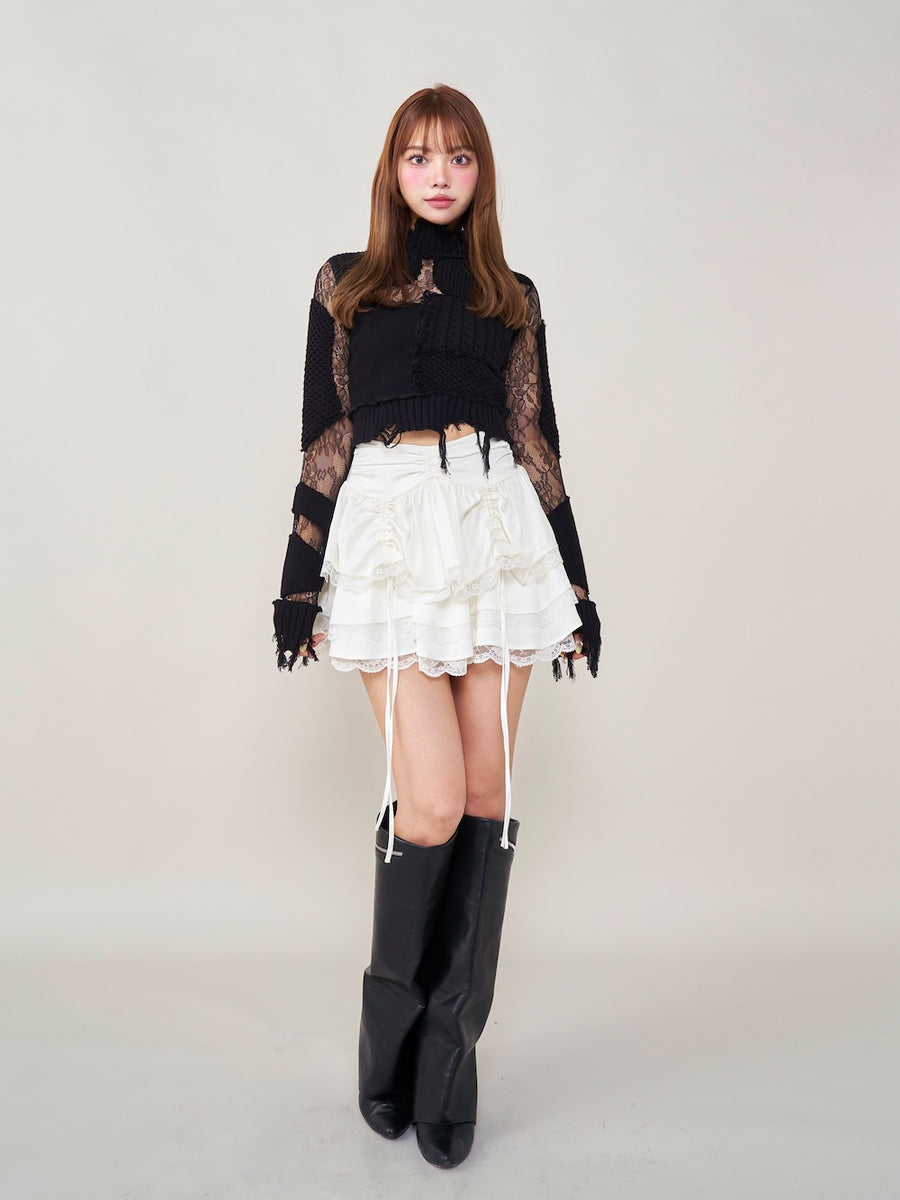 モデル:163cm(着用サイズ:FREE 着用カラー:BLK)
