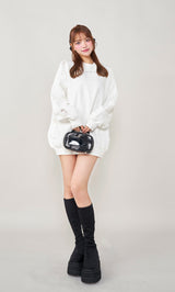 モデル:163cm(着用サイズ:FREE 着用カラー:WHT)