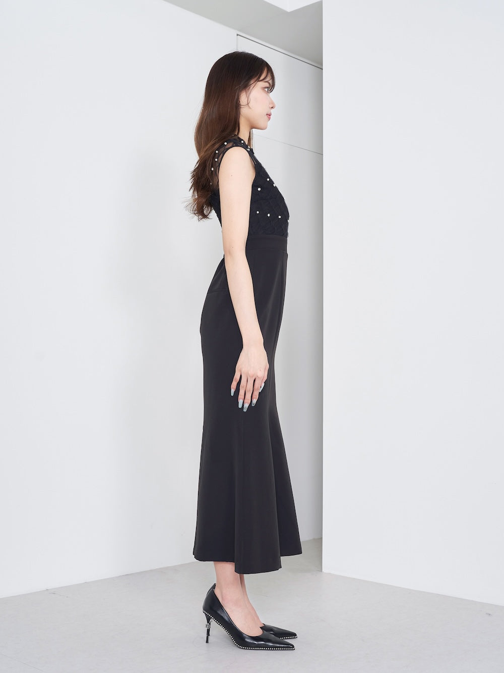 モデル:163cm(着用サイズ:FREE 着用カラー:BLK)