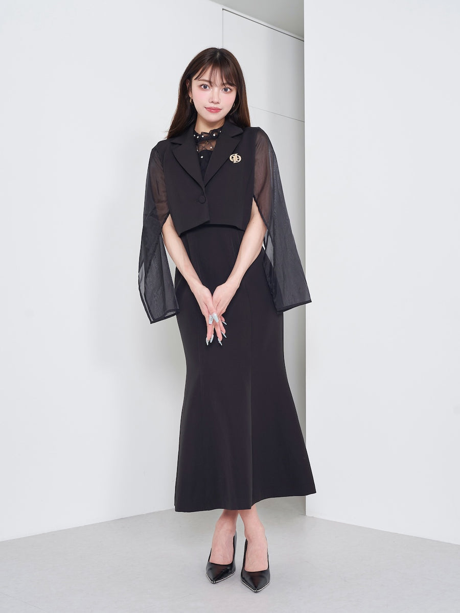 モデル:163cm(着用サイズ:FREE 着用カラー:BLK)