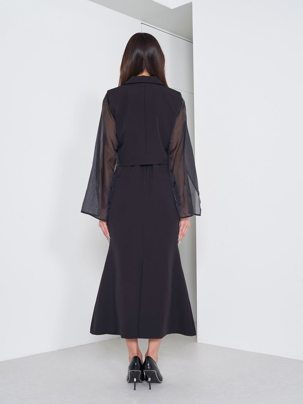 モデル:163cm(着用サイズ:FREE 着用カラー:BLK)