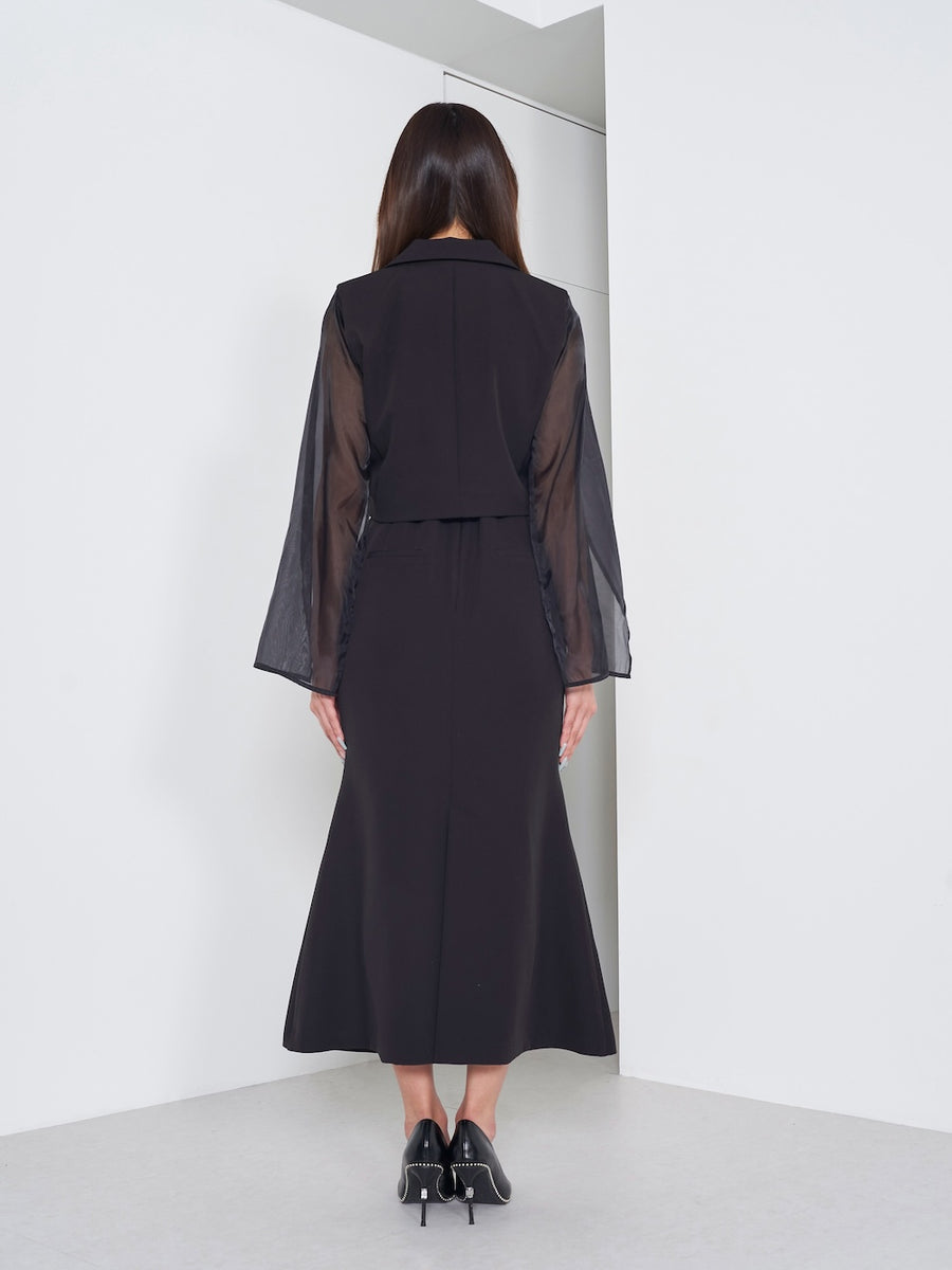 モデル:163cm(着用サイズ:FREE 着用カラー:BLK)