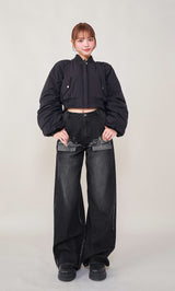 モデル:163cm(着用サイズ:M 着用カラー:BLK)