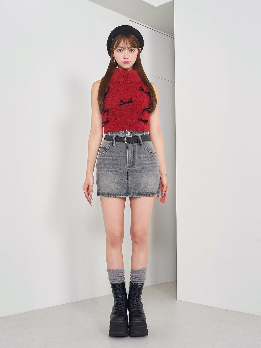 モデル:163cm(着用サイズ:FREE 着用カラー:RED)