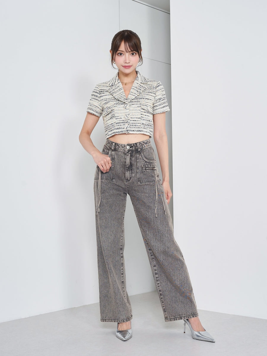 モデル:163cm(着用サイズ:FREE 着用カラー:WHT)