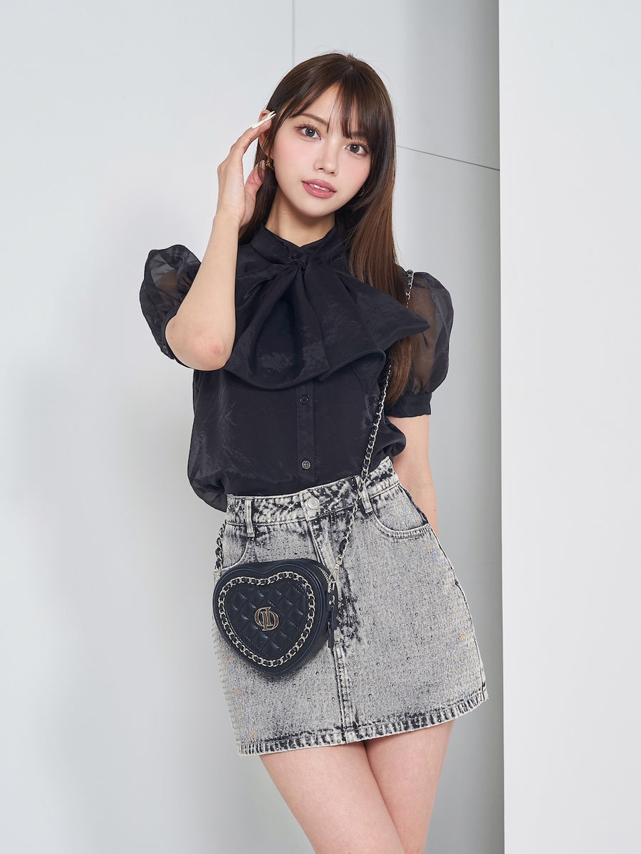 モデル:163cm(着用サイズ:FREE 着用カラー:BLK)