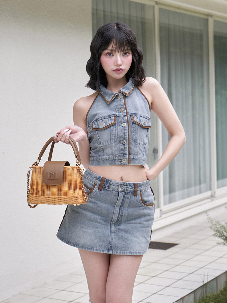 モデル:163cm(着用サイズ:S 着用カラー:BLU)