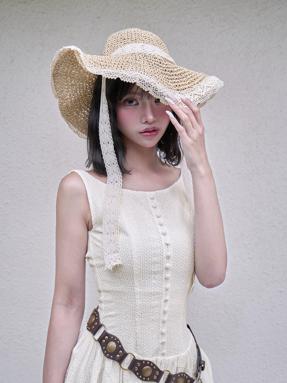 モデル:163cm(着用サイズ:FREE 着用カラー:WHT)